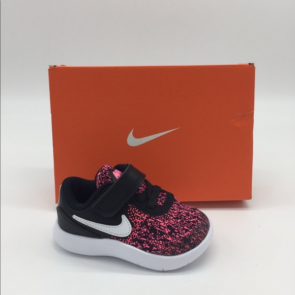 toddler girl black and pink nike shoes
